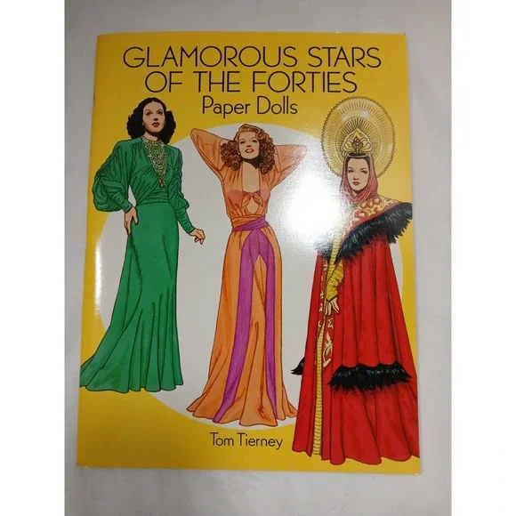Paper Dolls Glamorous Stars Of‎ The Forties Paperback Tom Tierney - Picture 3 of 6